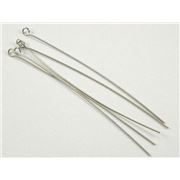 Eye Pins  Thick Nickel 75mm ea