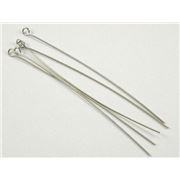 Eye Pins  Thick Nickel 75mm ea