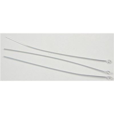 Eye Pins Thick Silver 75mm ea