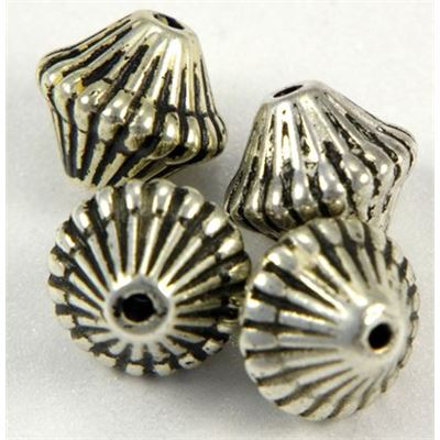 Filler Bead  Mushroom Nickel 10mm ea