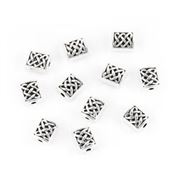 Filler Bead Rectangle Celtic Knot Antique Silver 7x6mm Hole 1.3mm ea