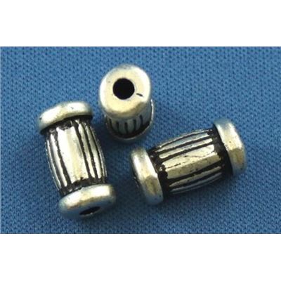 Filler Bead Tube Antique Silver 13x7.5mm ea