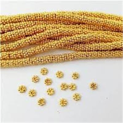 Filler Beads Daisy Spacer Gold 4 x 1.5mm  ea