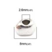Filler Beads Oval Antique Silver 8x6mm Hole 2.6mm ea