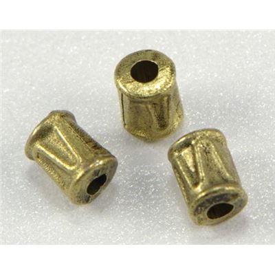 Filler Beads Scroll Barrel Antique Gold 5x3mm ea