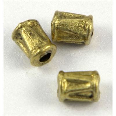 Filler Beads Scroll Barrel Antique Gold 5x4mm ea