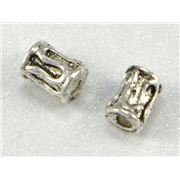 Filler Beads Scroll Barrel Antique Silver 5x3mm ea