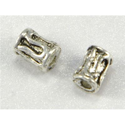 Filler Beads Scroll Barrel Antique Silver 5x3mm ea