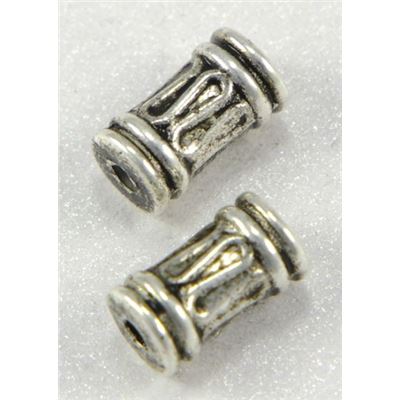 Filler Beads Scroll Barrel Antique Silver 6x3mm ea
