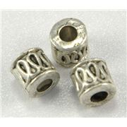 Filler Beads Scroll Barrel Antique Silver 5x4mm ea