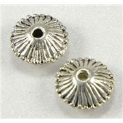 Filler Beads Mushroom Antique Silver 10mm ea