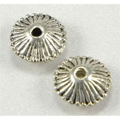 Filler Beads Mushroom Antique Silver 10mm ea
