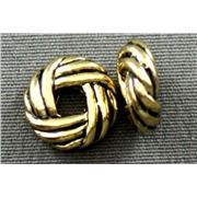 Filler Beads Knotted Filler Antique Gold 9mm ea