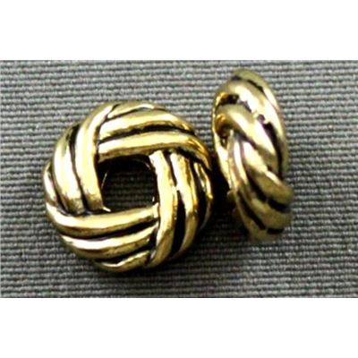 Filler Beads Knotted Filler Antique Gold 9mm ea