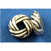 Filler Bead  Knotted Filler Antique Silver 9mm ea