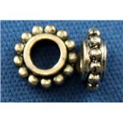 Filler Bead Dotted Filler Antique Silver  ea