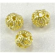 Filler Bead  Filligree Round Gold 4mm ea