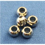 Filler Beads Big Hole Bead Nickel 4x6mm ea