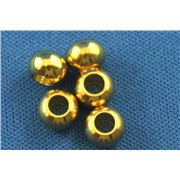 Filler Beads Big Hole Bead Gold 4x6mm ea