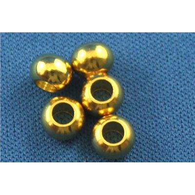 Filler Beads Big Hole Bead Gold 4x6mm ea