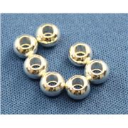 Filler Beads Big Hole Bead Silver 4x6mm ea