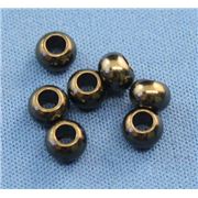 Filler Beads Big Hole Bead Black Nickel 4x6mm ea