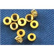 Filler Bead  Notched Tube Crimp Gold  ea