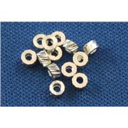 Filler Bead Notched Tube Crimp Silver  ea