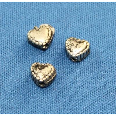 Filler Beads - Small Lacy Heart Nickel  ea