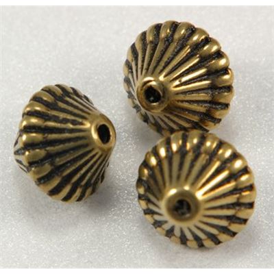 Filler Bead  Mushroom Gold 9mm ea