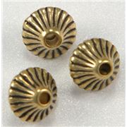 Filller Bead  Mushroom Gold 6mm ea