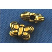 Filller Bead Butterfly Gold 9x5mm ea