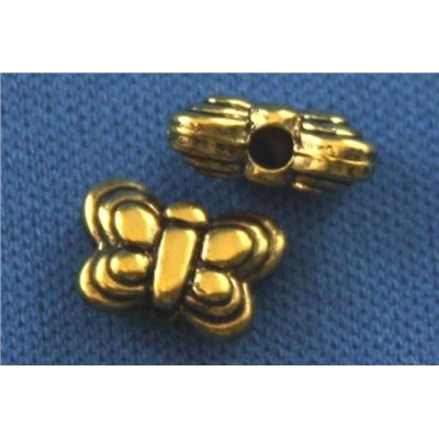 Filller Bead Butterfly Gold 9x5mm ea