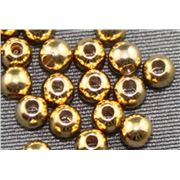 Filler Beads Gold 2.5mm Hole approx 1mm ea