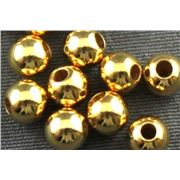 Filler Beads Gold 4mm Hole approx 2mm ea