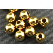 Filler Beads Gold 5mm Hole approx 2mm ea