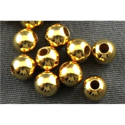 Filler Beads Gold 5mm Hole approx 2mm ea