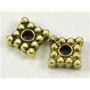 Filler Bead  Square Spacer Antique Gold  ea