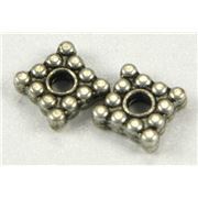 Filler Bead  Square Spacer Antique Silver  ea