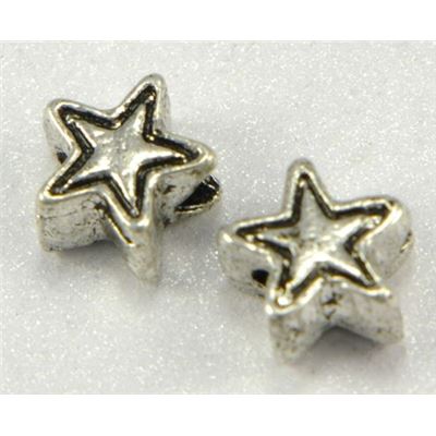 Filler Bead  Star Antique Silver  ea