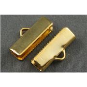 Ribbon End Gold 16mm ea