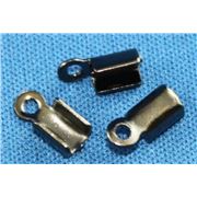 Fold End  Small Black Nickel 9x5mm ea