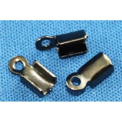 Fold End  Small Black Nickel 9x5mm ea