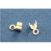 Fold End  Extra 3x3mm Small Silver  ea