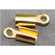 Fold End Large Round Gold  ea