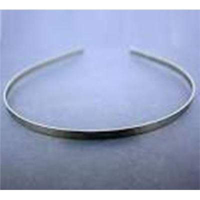 Hair Accessories  Head Band Alloy Round Silver Tone 38x0.4cm each