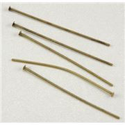 Head Pins  Extra Fine Antique Brass 25mm ea