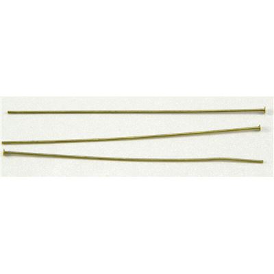 Head Pins  Extra Fine Antique Brass 50mm ea