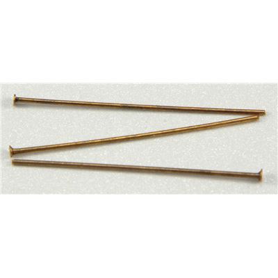 Head Pins  Extra Fine Antique Copper 25mm ea