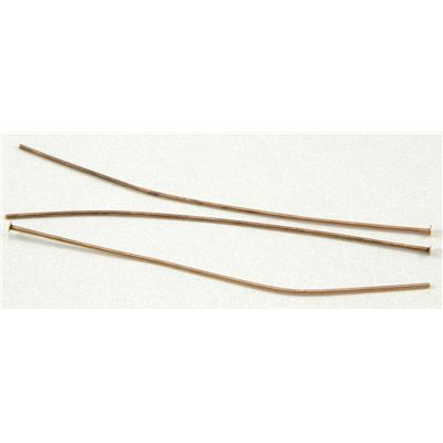 Head Pins  Extra Fine Antique Copper 50mm ea